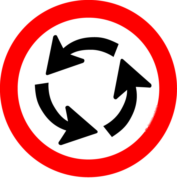 Sentido circular na rotatoria