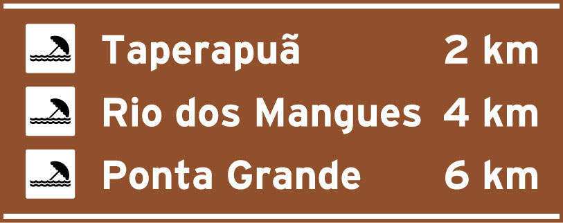 Placas de Atrativos turisticos Placa Indicativa de distancia