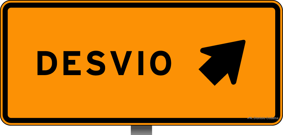 Obras desvio a direita