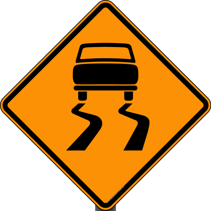 Obras pista escorregadia