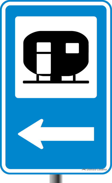 Servicos Auxiliares Placa em desuso Estacionamento de trailer