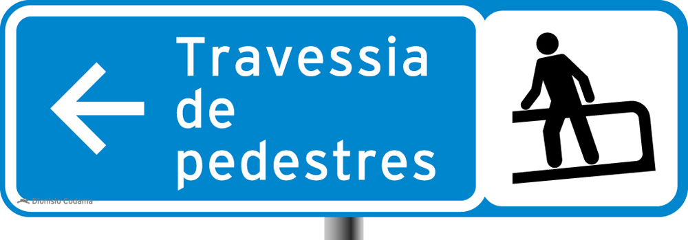 Placa para pedestres 3