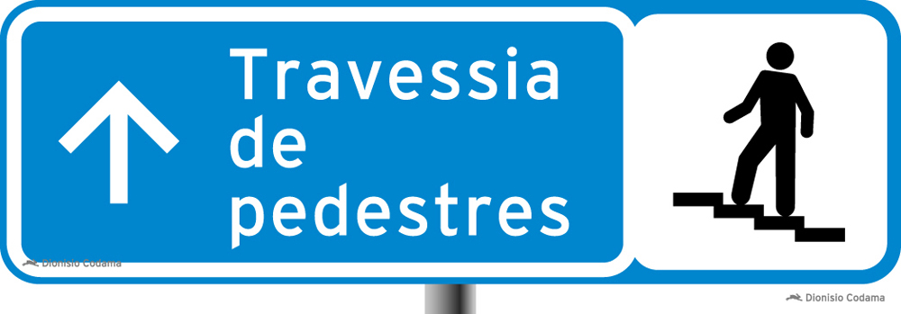Placa para pedestres 4