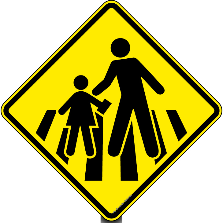 Passagem sinalizada de escolares