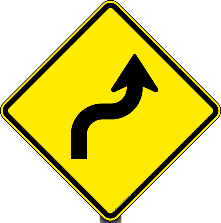 Curva acentuada em 