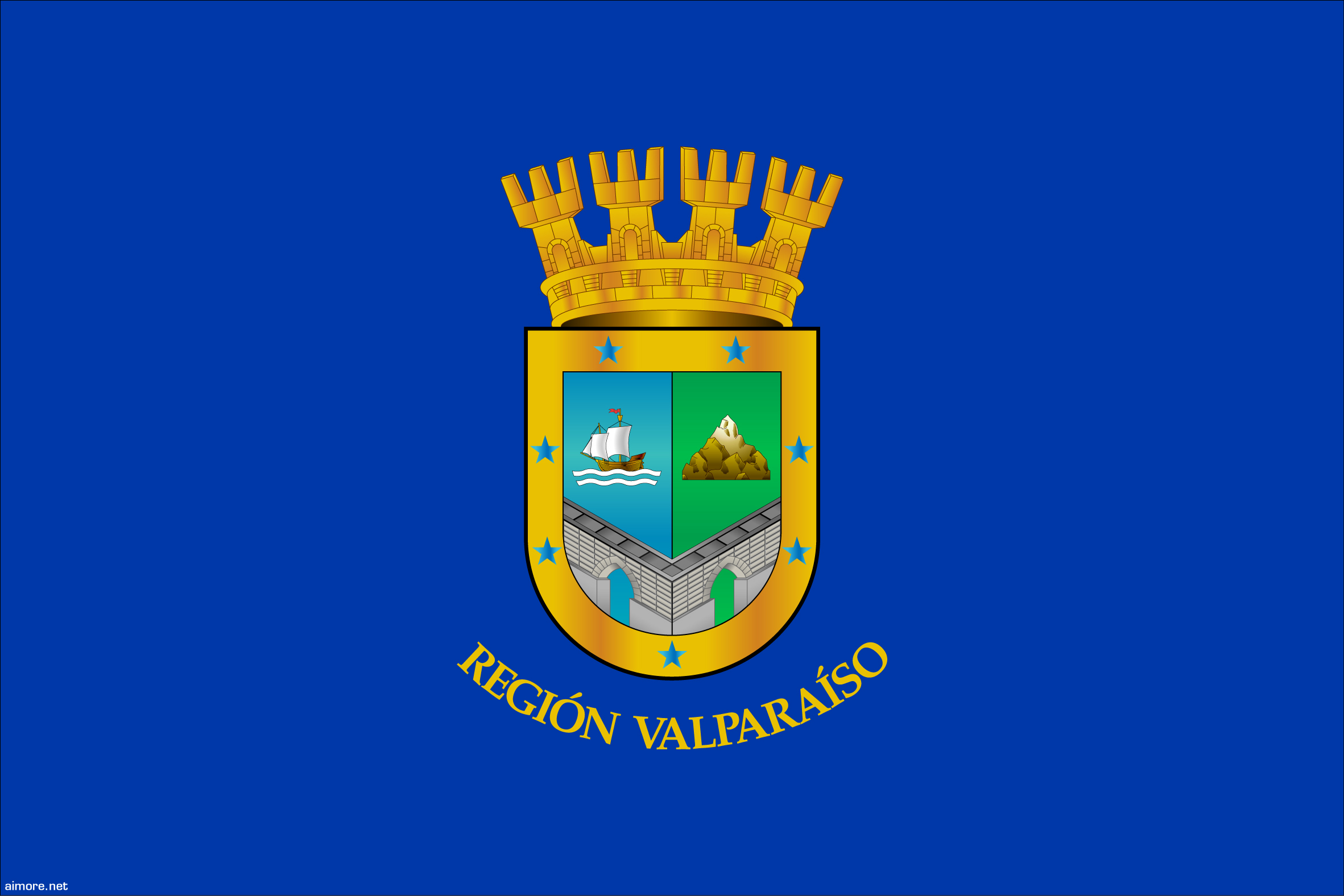 Bandeira Chile Região Valparaíso Ilhas Juan Fernández