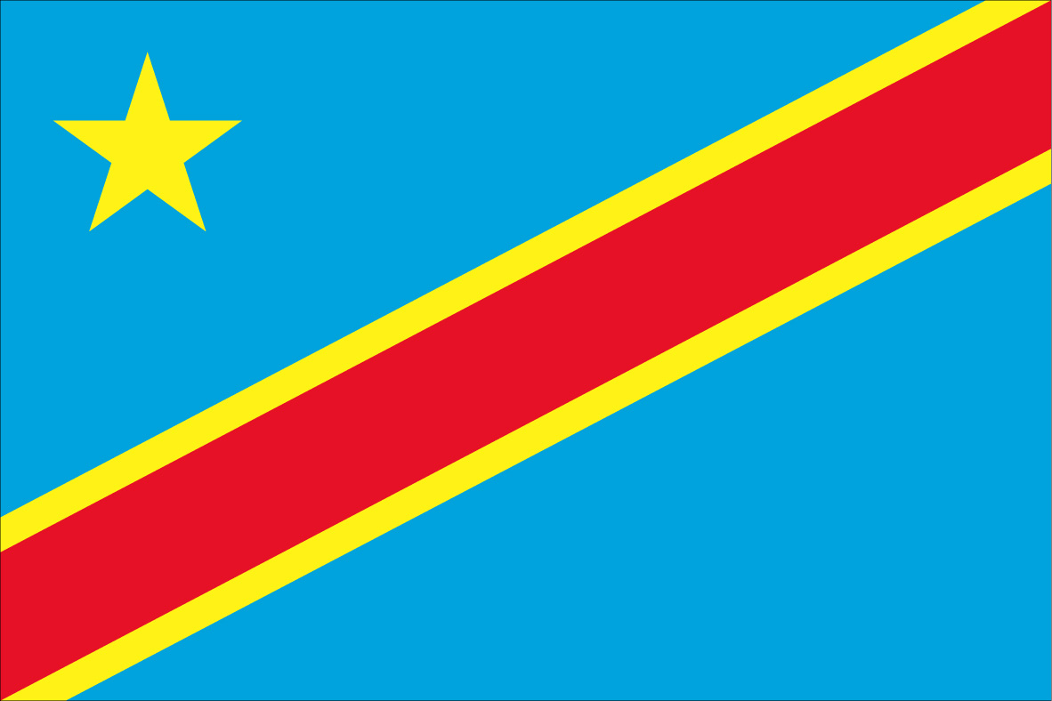 Bandeira Republica Democratica do Congo