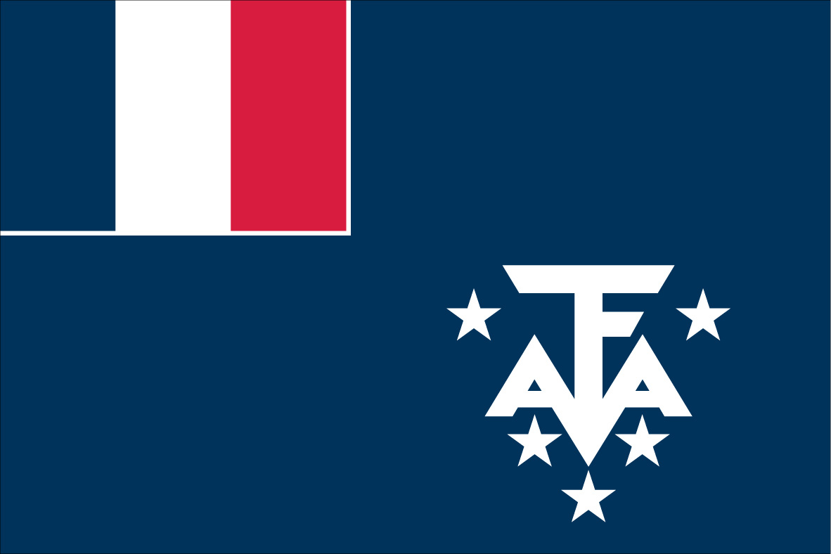 Bandeira Ilha Amsterdam Ilha Saint Paul, Territorio das Terras Austrais e Antarticas Francesas