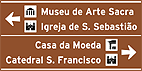 Placa de Identificaçao de atrativo turistico