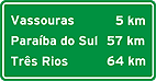 Placa de Orientacao de Destino - Placa indicativa de distancia 03