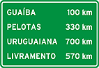 Placa de Orientacao de Destino - Placa indicativa de distancia 05