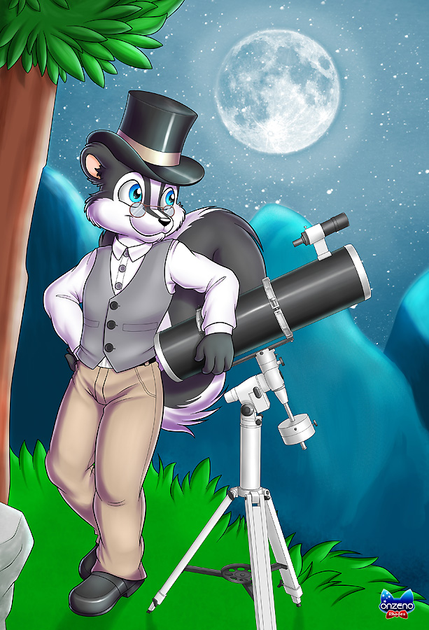 Skunk Sky and telescope